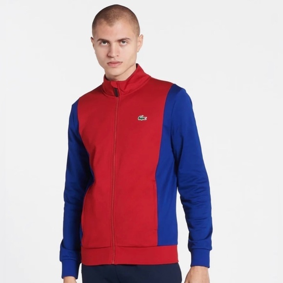 Lacoste Other - LACOSTE MENS TRICOT FULL ZIP JACKET WITH BACK CROC NWT
